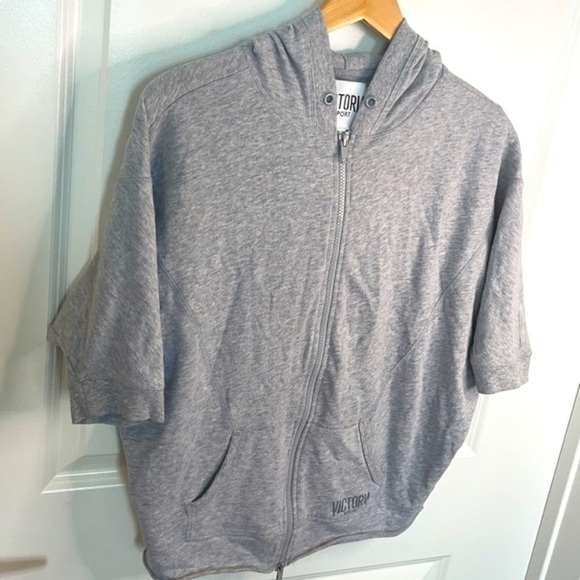 VICTORIA SECRET | Victoria Sport Women’s Light Gray Hooded Sweatshirt Size XS - Picture 2 of 6